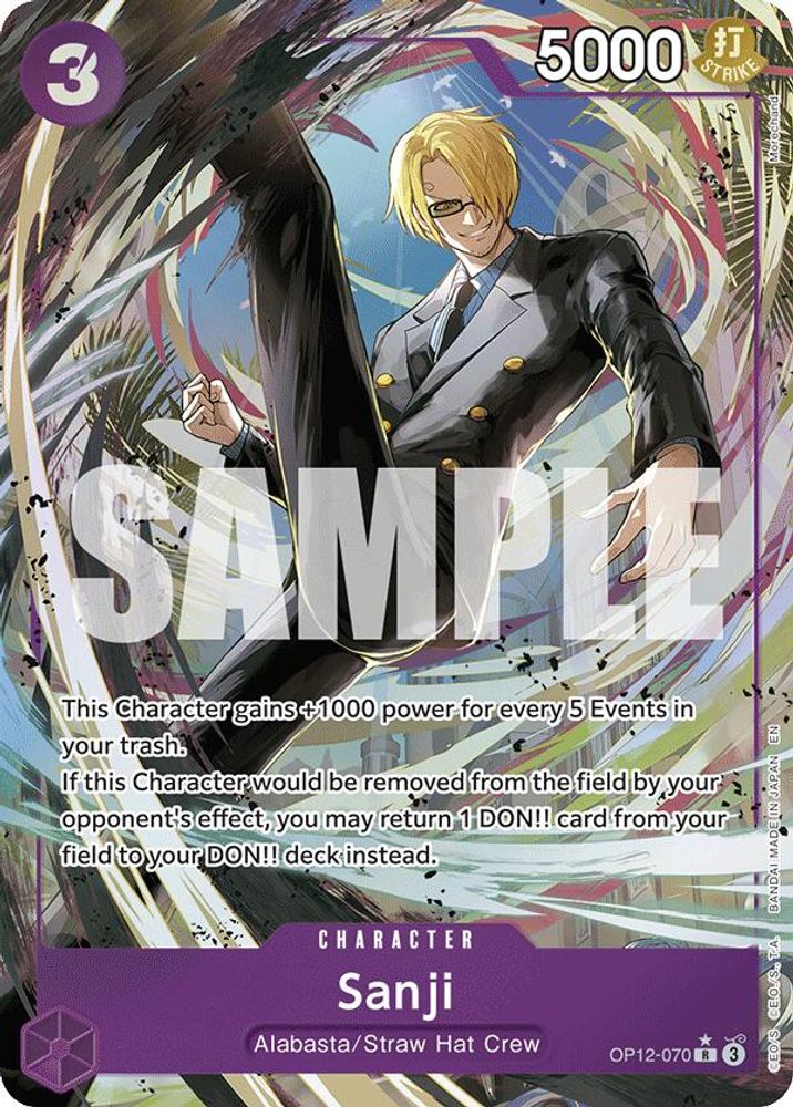 Sanji [Alternate Art] OP12-070 One Piece Card Game