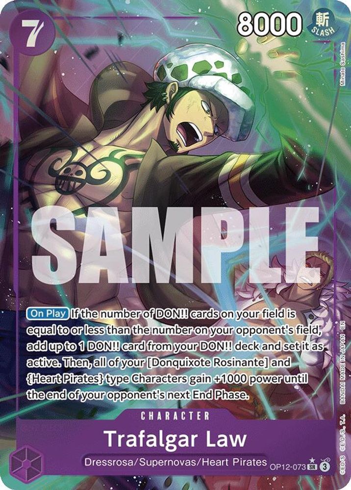 Trafalgar Law [Alternate Art] OP12-073 One Piece Card Game