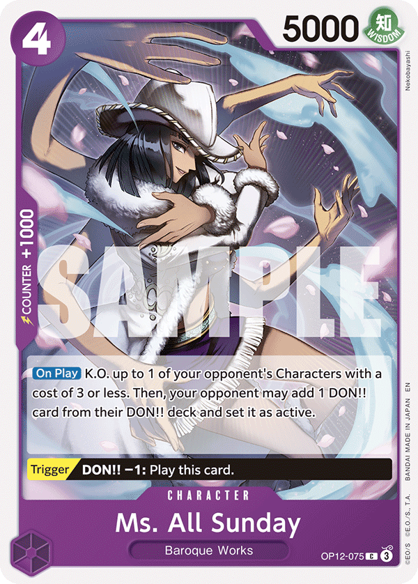 Ms. All Sunday OP12-075 One Piece Card Game