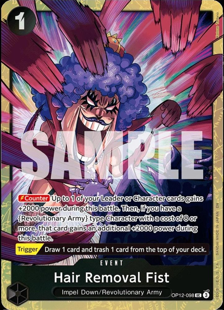 Hair Removal Fist [Best Selection] OP12-098 One Piece Card Game