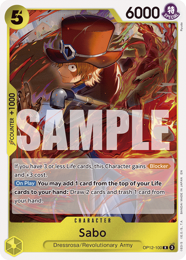 Sabo OP12-100 One Piece Card Game