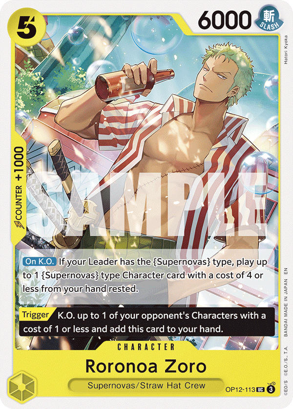 Roronoa Zoro OP12-113 One Piece Card Game