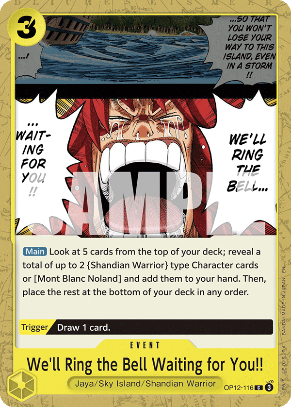 We'll Ring the Bell Waiting for You!! OP12-116 One Piece Card Game
