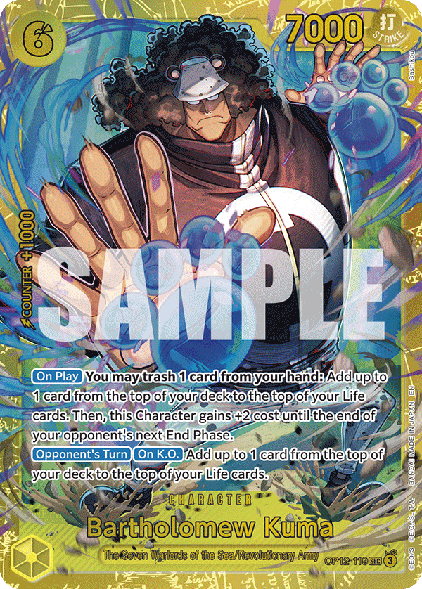 Bartholomew Kuma OP12-119 One Piece Card Game