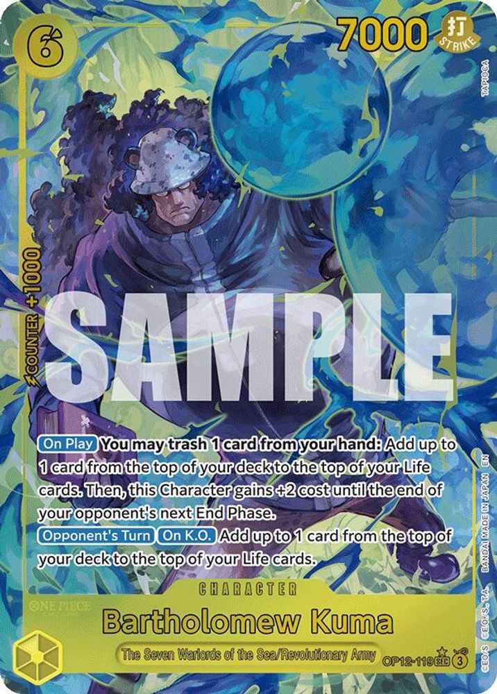 Bartholomew Kuma [Alternate Art] OP12-119 One Piece Card Game