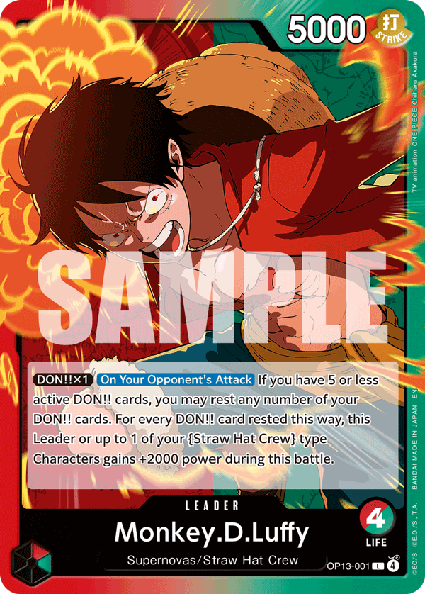 Monkey.D.Luffy OP13-001 One Piece Card Game