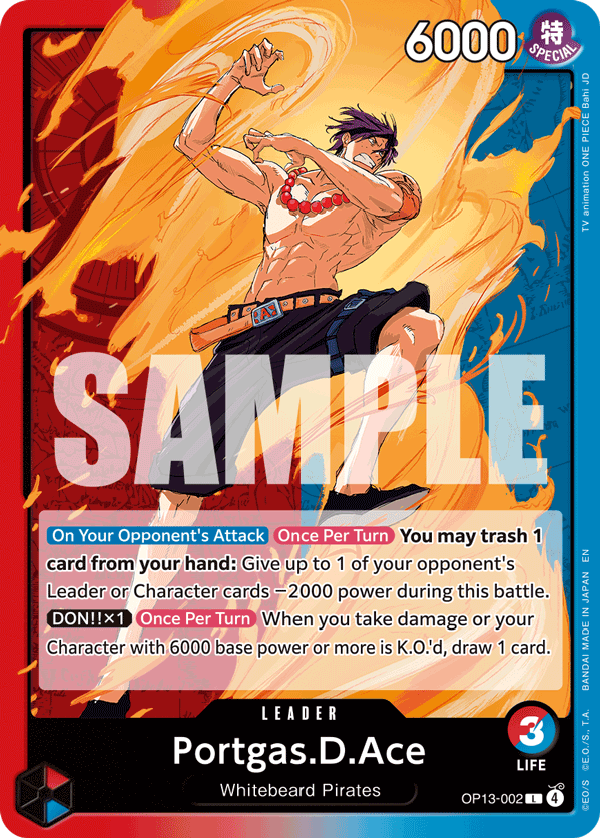 Portgas.D.Ace [Sound Loader] JP OP13-002 One Piece Card Game