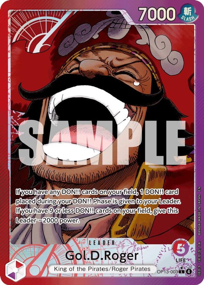 Gol.D.Roger [Alternate Art] OP13-003 One Piece Card Game