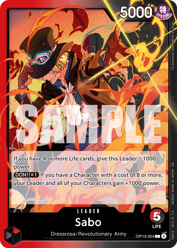 Sabo OP13-004 One Piece Card Game