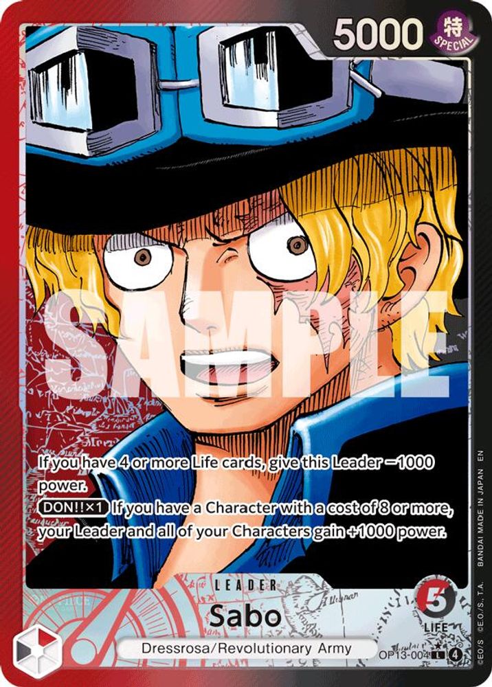 Sabo [Alternate Art] OP13-004 One Piece Card Game