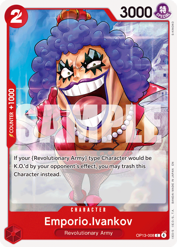 Emporio.Ivankov OP13-008 One Piece Card Game