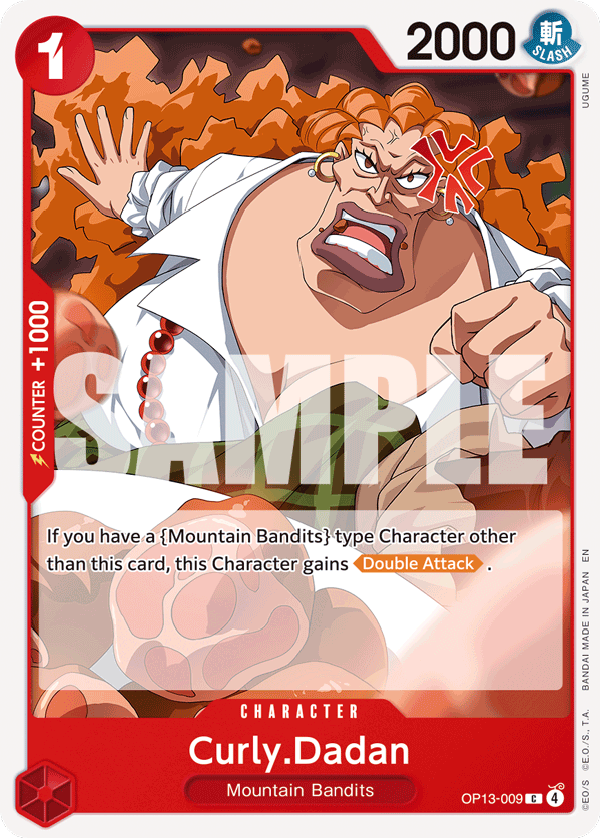 Curly.Dadan OP13-009 One Piece Card Game