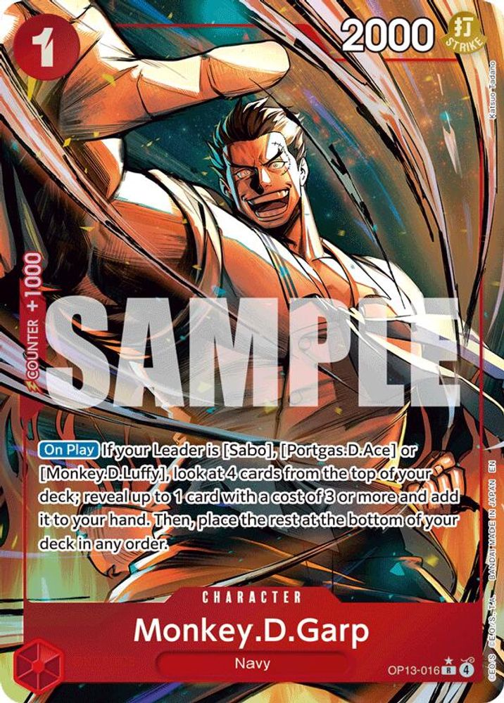 Monkey.D.Garp [Alternate Art] OP13-016 One Piece Card Game