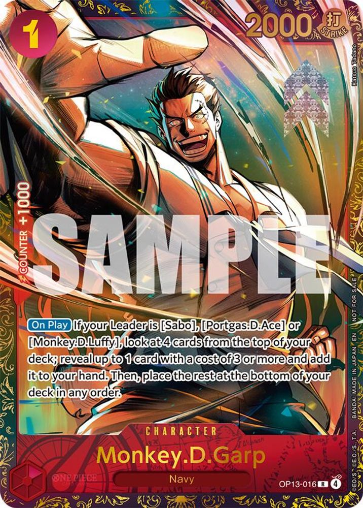 Monkey.D.Garp [Treasure Cup] OP13-016 One Piece Card Game
