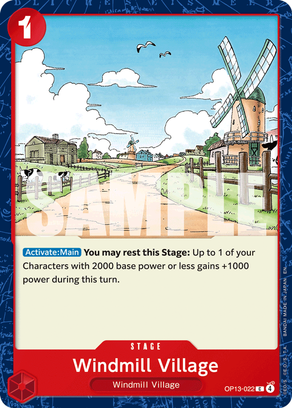 Windmill Village OP13-022 One Piece Card Game
