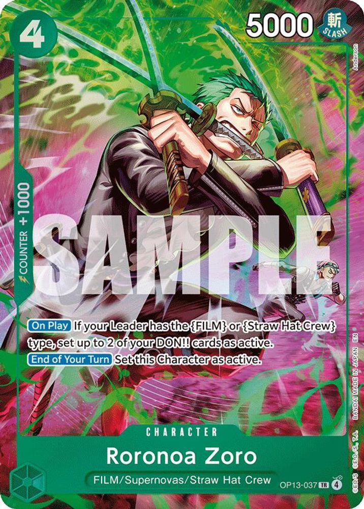 Roronoa Zoro [SP] OP13-037 One Piece Card Game