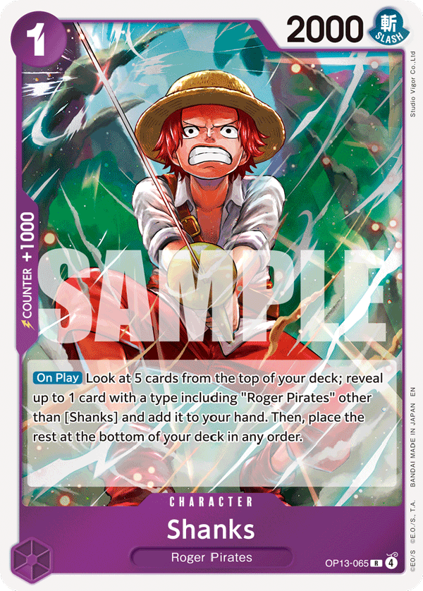 Shanks OP13-065 One Piece Card Game