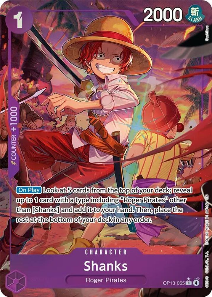 Shanks [Alternate Art] OP13-065 One Piece Card Game