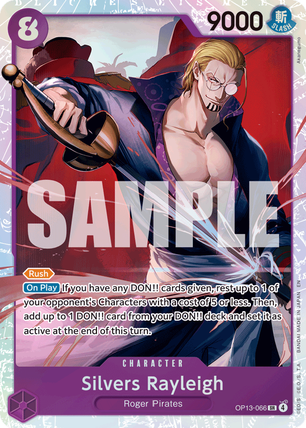 Silvers Rayleigh [Alternate Art] JP OP13-066 One Piece Card Game