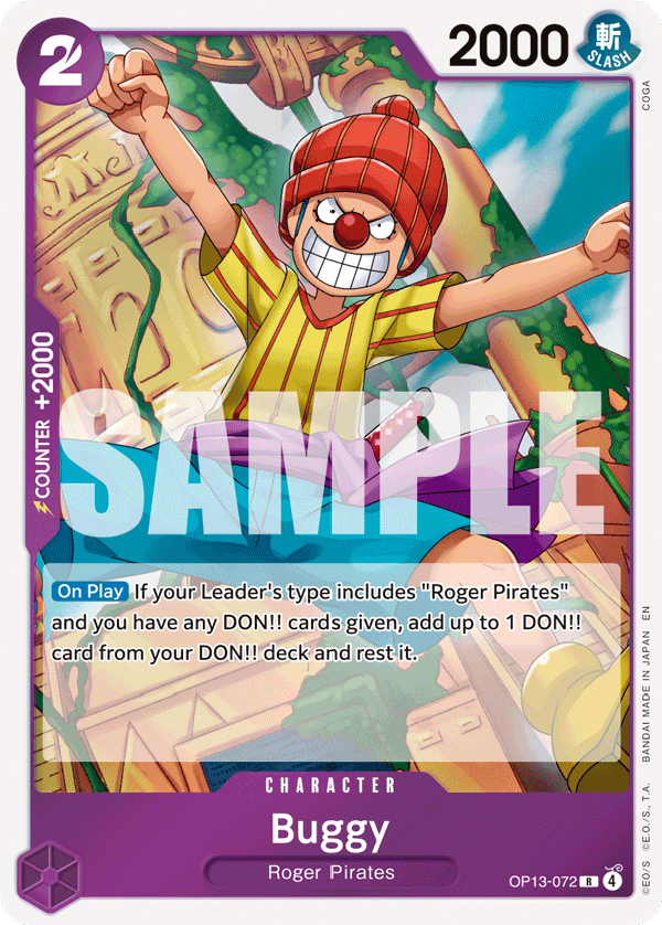 Buggy OP13-072 One Piece Card Game
