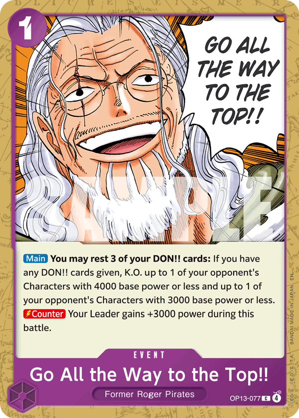 Go All the Way to the Top!! OP13-077 One Piece Card Game