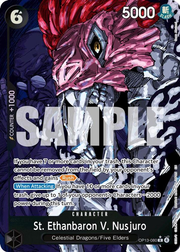 St. Ethanbaron V. Nusjuro [Alternate Art] OP13-080 One Piece Card Game
