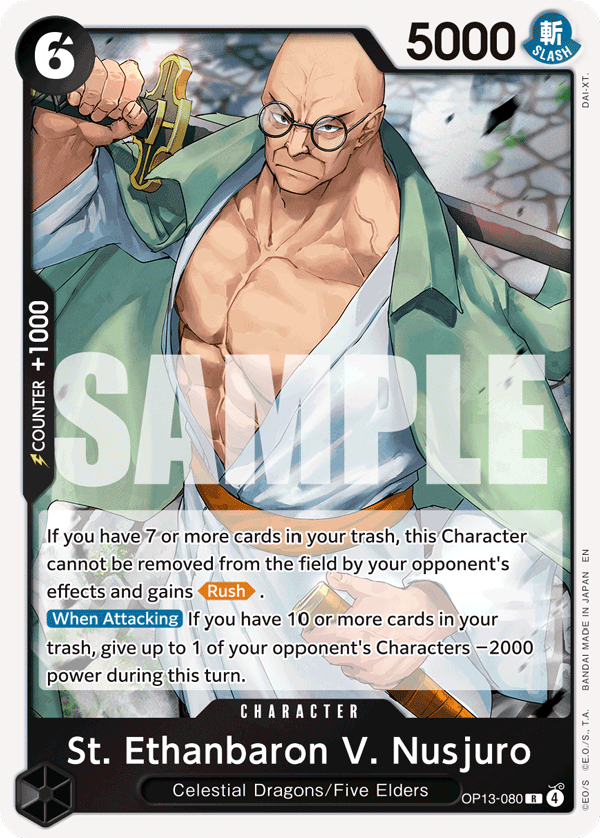 St. Ethanbaron V. Nusjuro [Red Alternate Art] JP OP13-080 One Piece Card Game