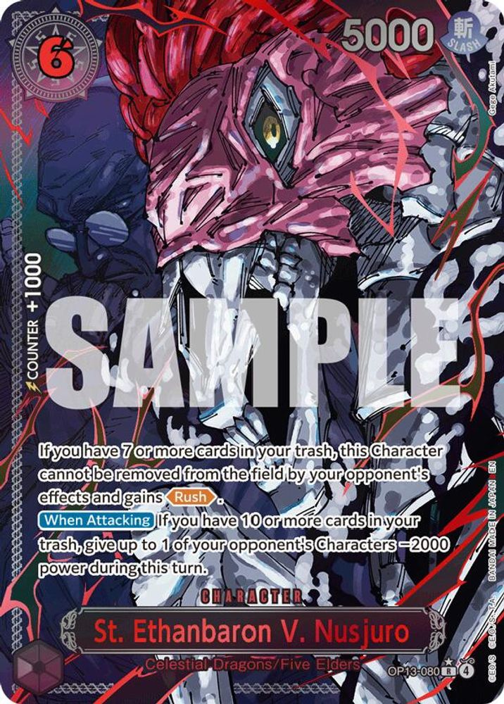 St. Ethanbaron V. Nusjuro [Red Alternate Art] OP13-080 One Piece Card Game