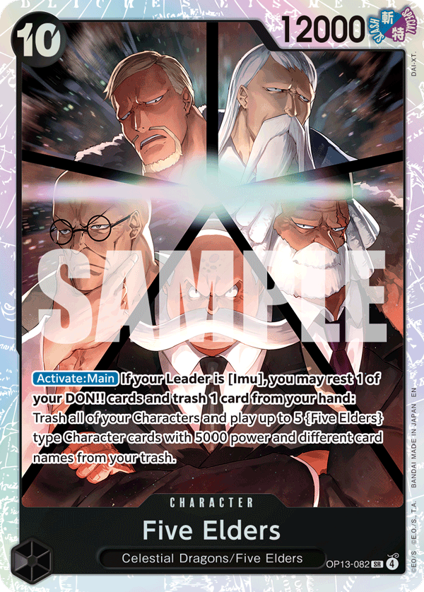 Five Elders [Alternate Art] JP OP13-082 One Piece Card Game