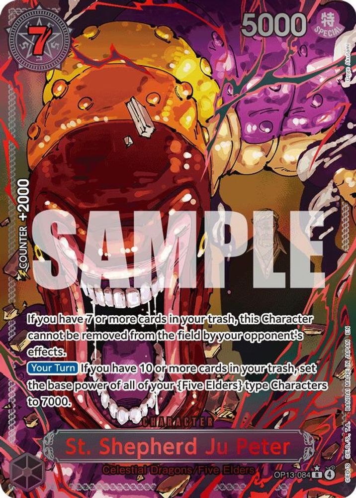 St. Shepherd Ju Peter [Red Alternate Art] OP13-084 One Piece Card Game
