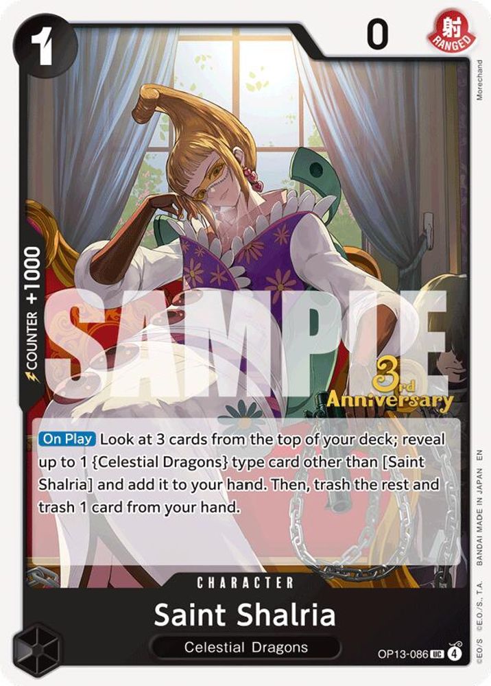 Saint Shalria [3rd Anniversary] OP13-086 One Piece Card Game