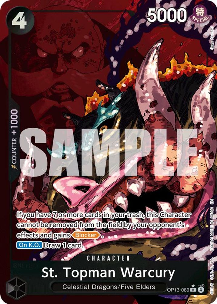 St. Topman Warcury [Alternate Art] OP13-089 One Piece Card Game