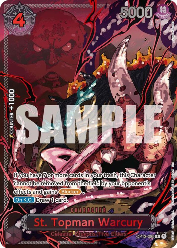 St. Topman Warcury [Red Alternate Art] OP13-089 One Piece Card Game