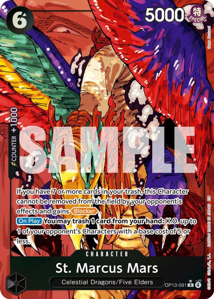 St. Marcus Mars [Alternate Art] OP13-091 One Piece Card Game