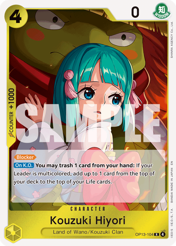 Kouzuki Hiyori OP13-104 One Piece Card Game