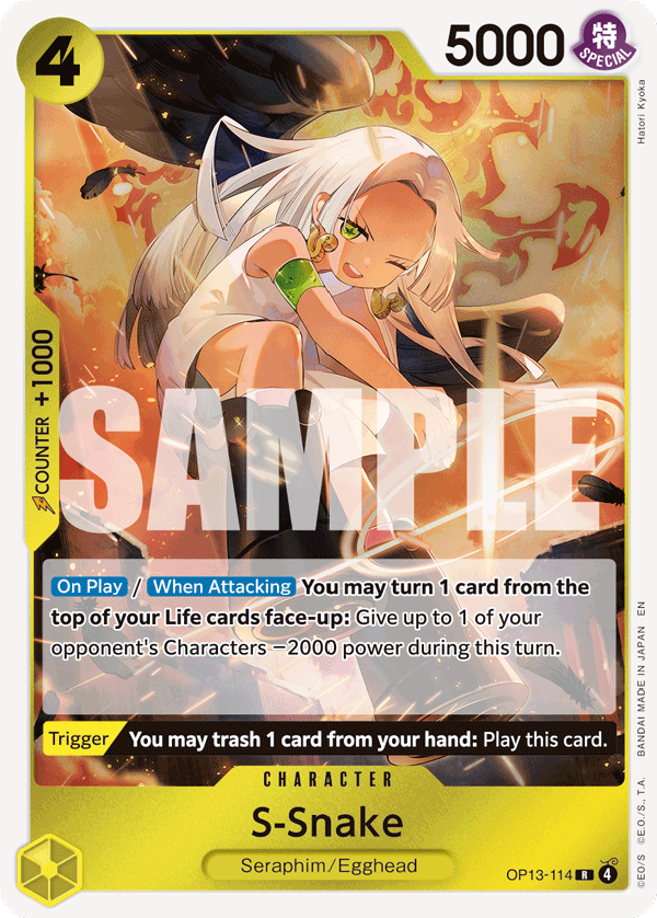 S-Snake [Alternate Art] JP OP13-114 One Piece Card Game