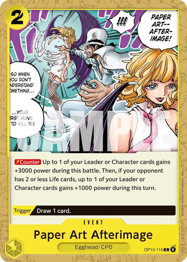 Paper Art Afterimage OP13-115 One Piece Card Game