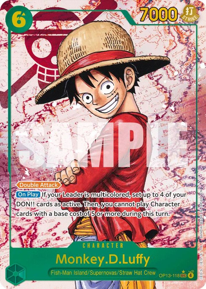 Monkey.D.Luffy [Alternate Art] OP13-118 One Piece Card Game