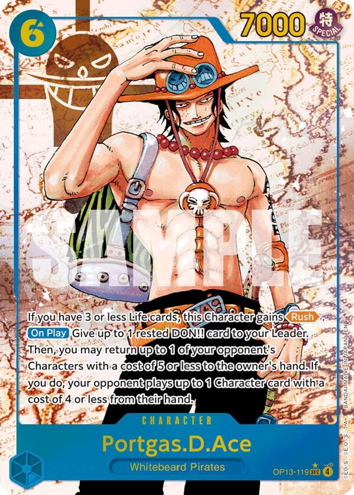 Portgas.D.Ace [Alternate Art] OP13-119 One Piece Card Game