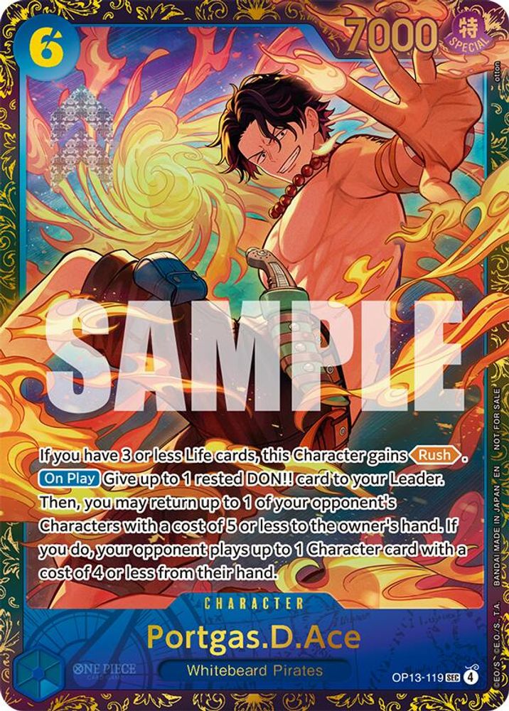 Portgas.D.Ace [Cup Winner] OP13-119 One Piece Card Game