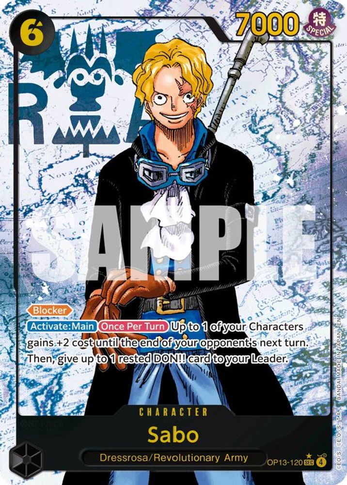 Sabo [Alternate Art] OP13-120 One Piece Card Game