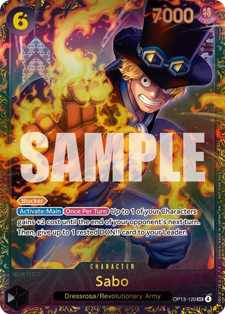 Sabo [Store Treasure Cup] OP13-120 One Piece Card Game