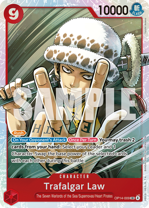 Trafalgar Law [Alternate Art] JP OP14-009 One Piece Card Game