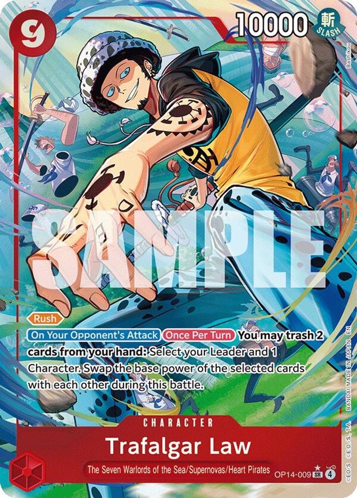 Trafalgar Law [Alternate Art] OP14-009 One Piece Card Game