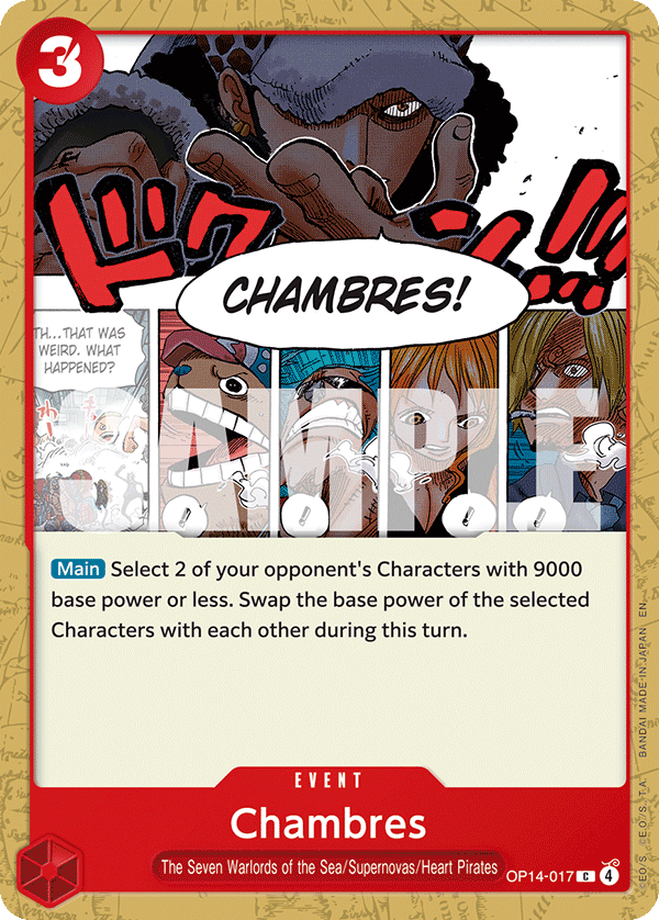 Chambres OP14-017 One Piece Card Game