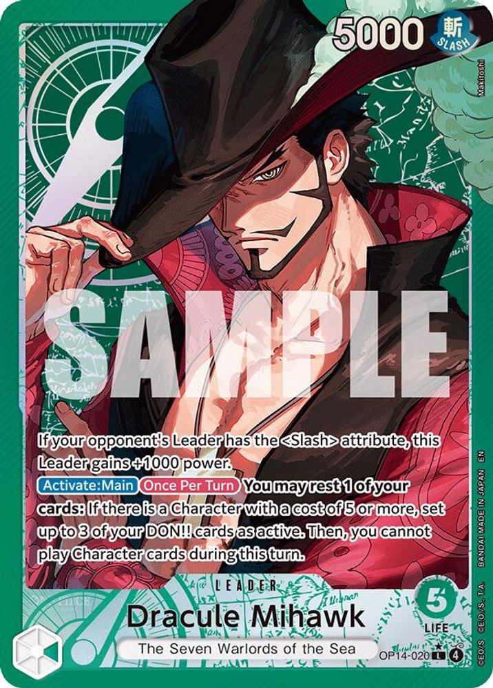 Dracule Mihawk [Alternate Art] OP14-020 One Piece Card Game