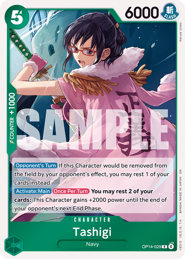 Tashigi OP14-029 One Piece Card Game