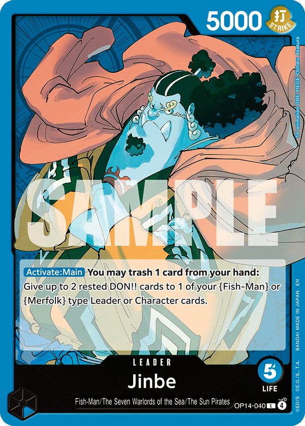 Jinbe [Alternate Art] JP OP14-040 One Piece Card Game