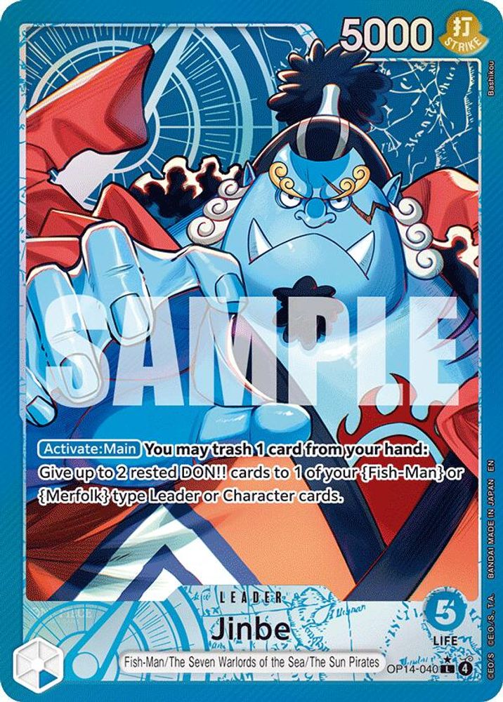 Jinbe [Alternate Art] OP14-040 One Piece Card Game