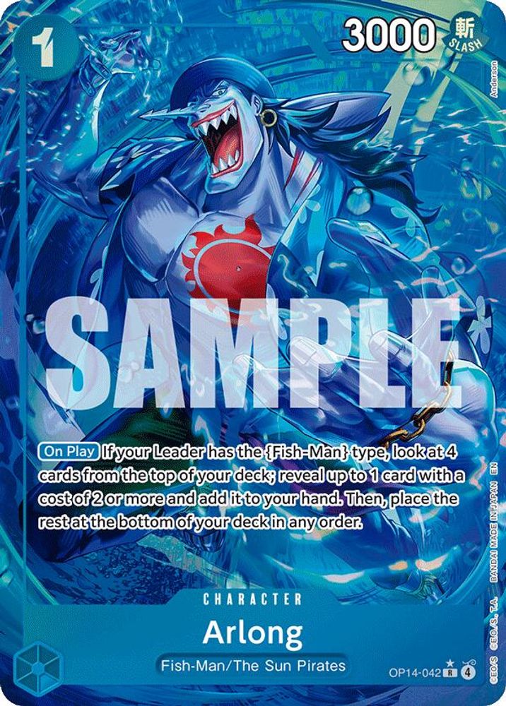 Arlong [Alternate Art] OP14-042 One Piece Card Game